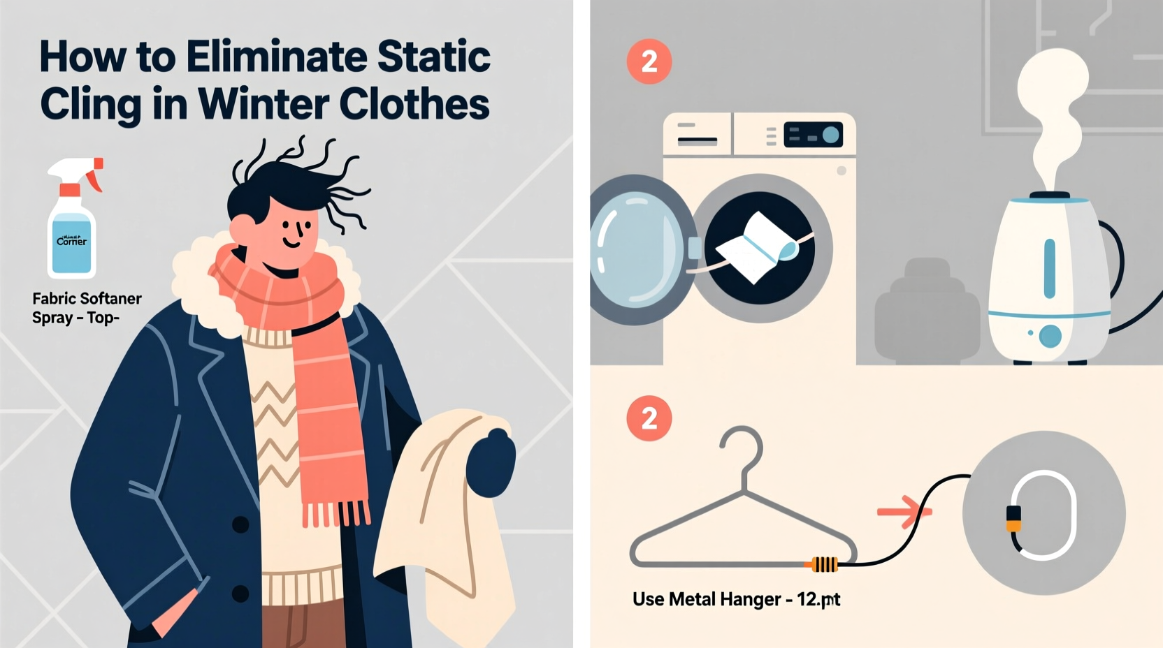 how to get rid of static cling in clothes during winter months