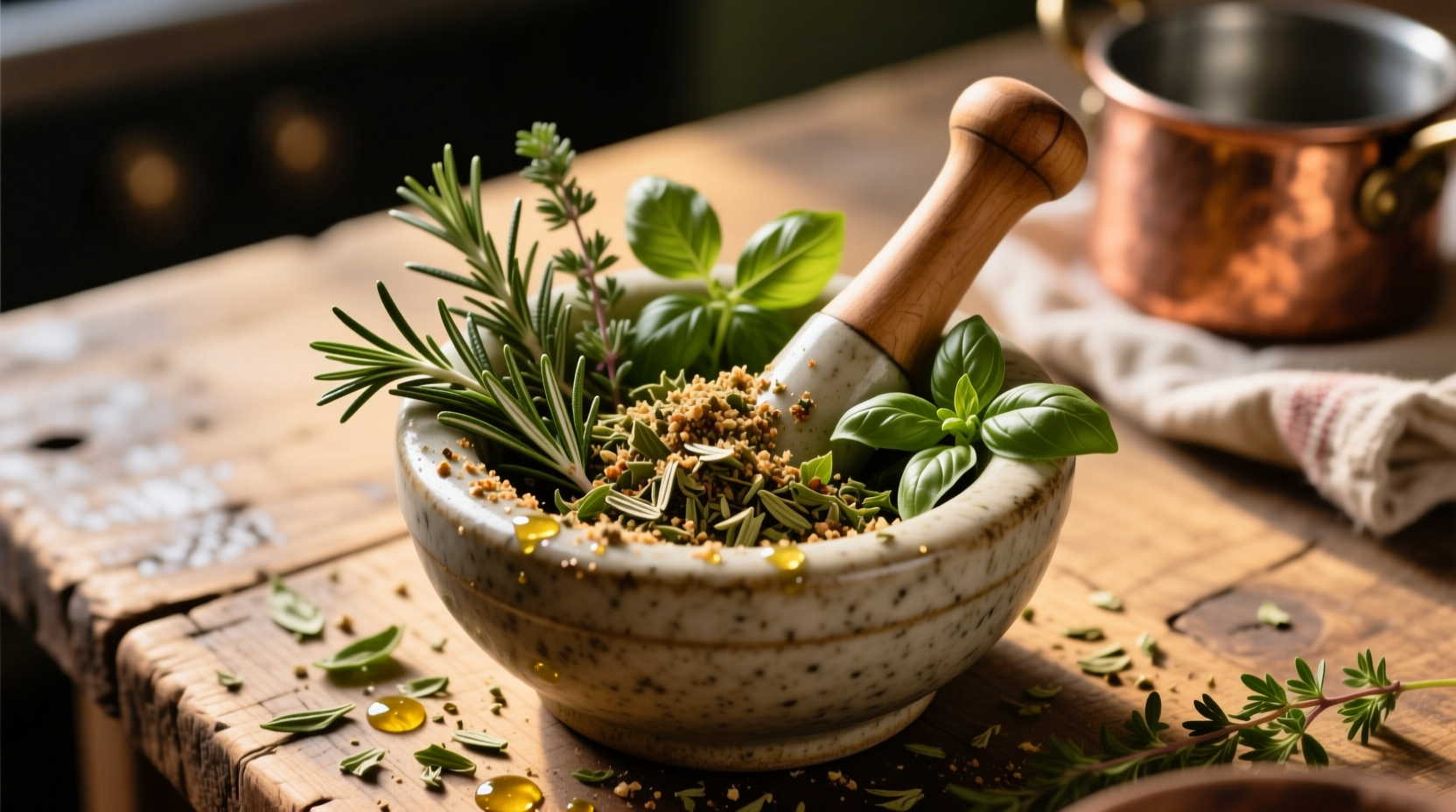 make an herb rub from any mix of herbs with this formul