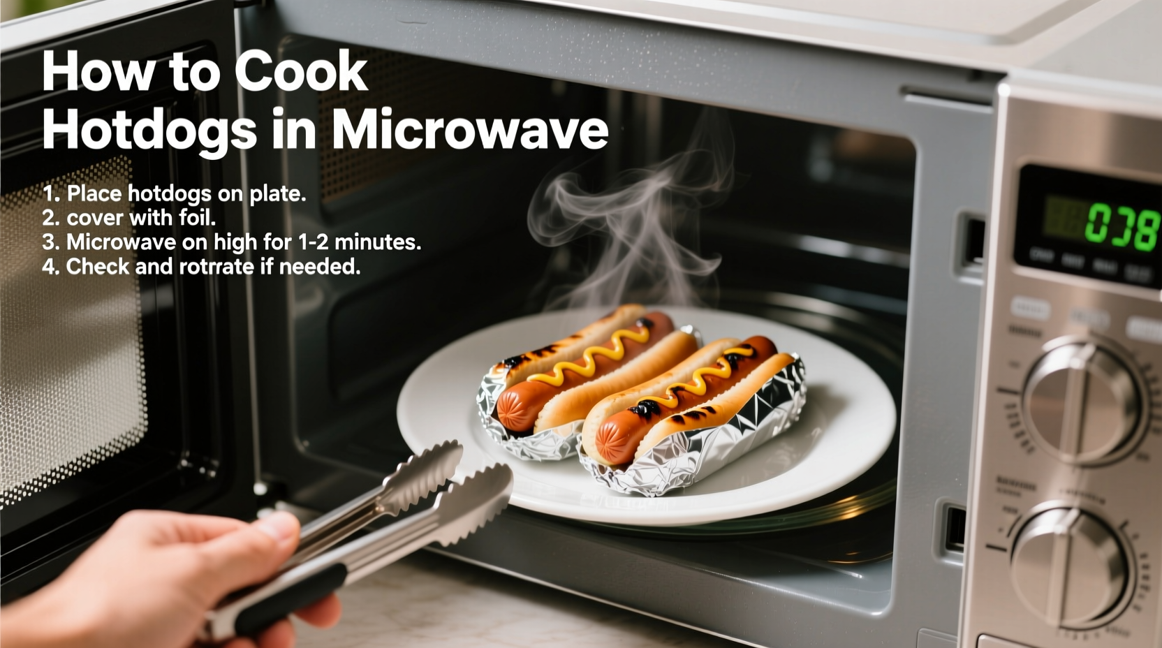 how to cook hotdogs in microwave