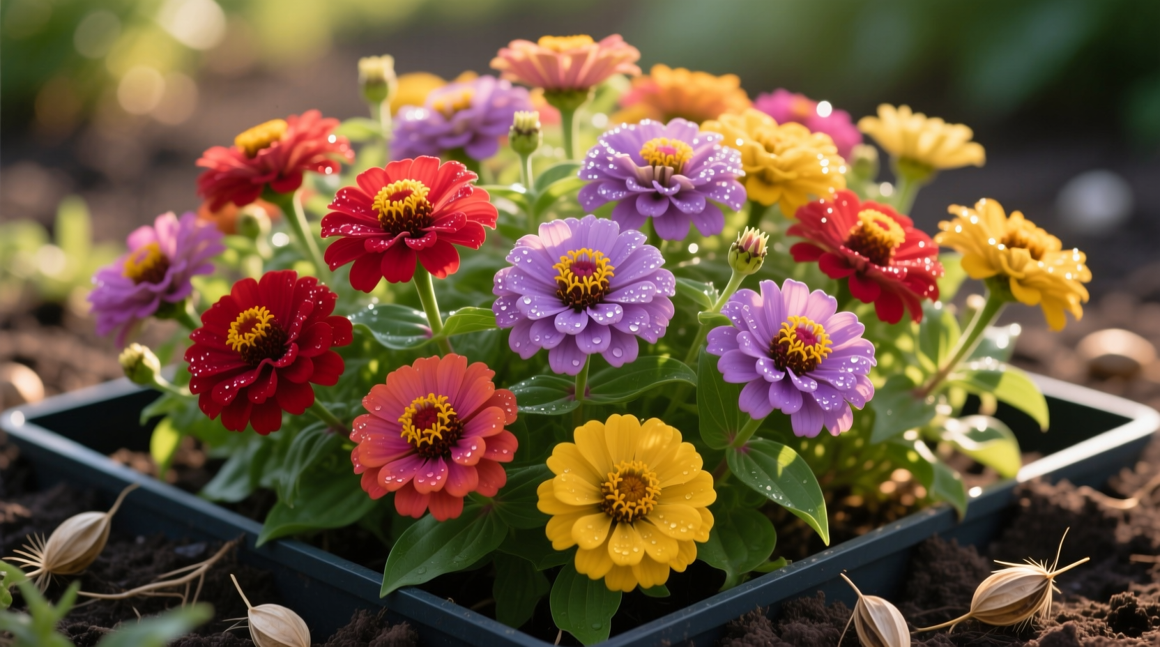 zinnias per square foot
