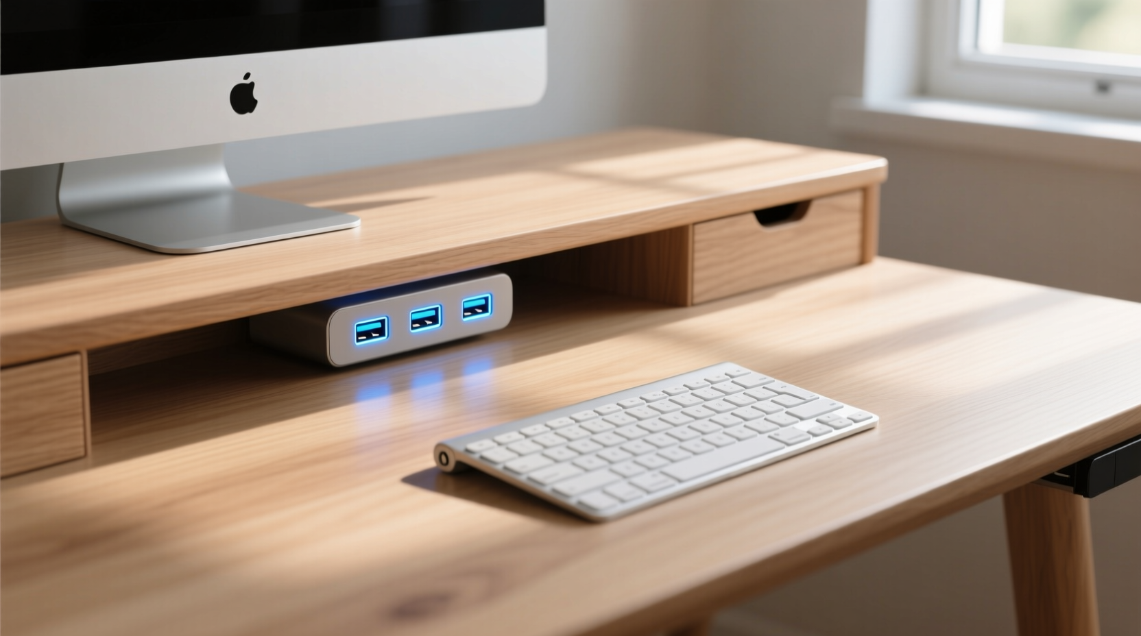 DIY Desk Embedded USB Hub Puts USB Ports at Your Finger