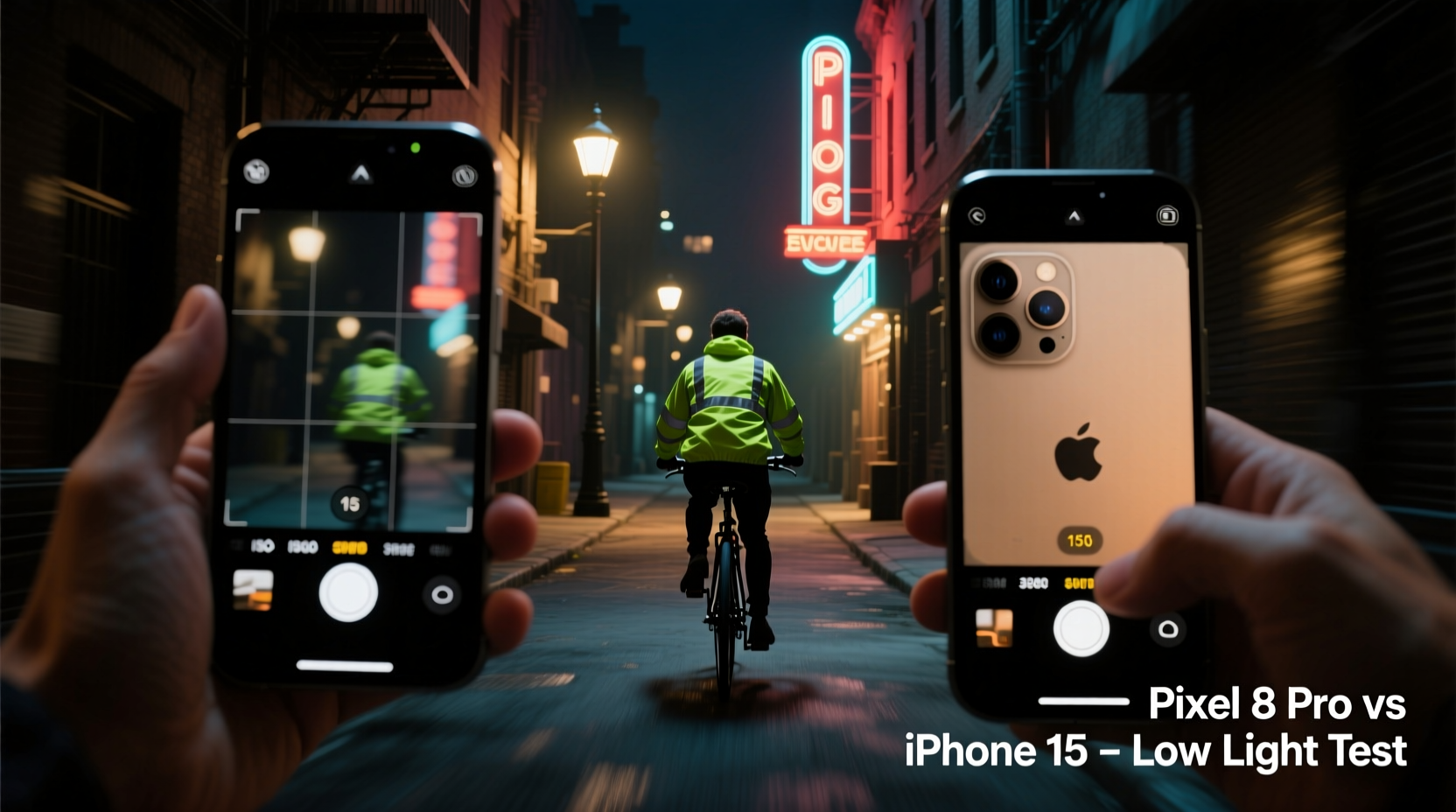 is the google pixel 8 pro camera better than the iphone 15 for low light shots