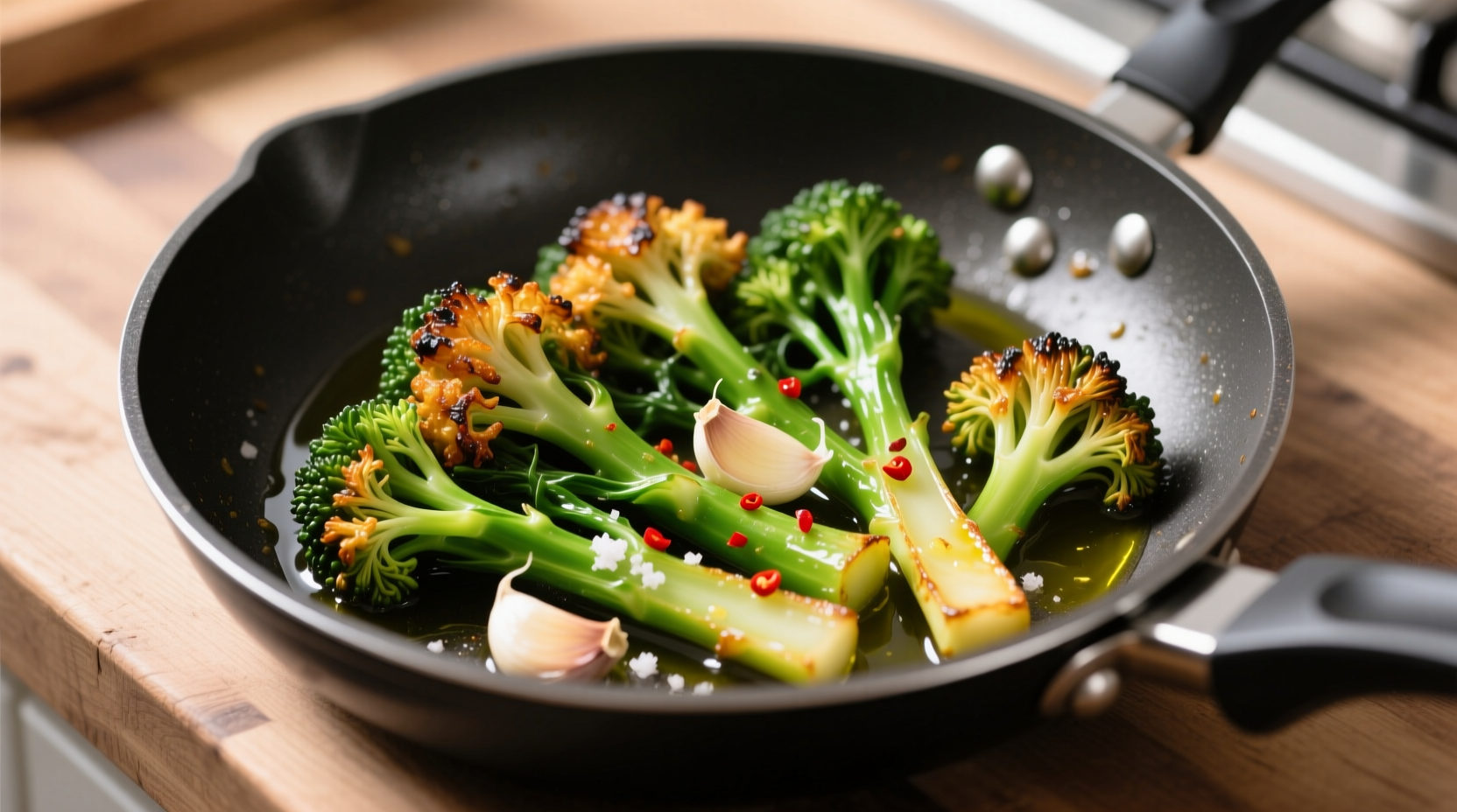 how to cook broccolini in a pan