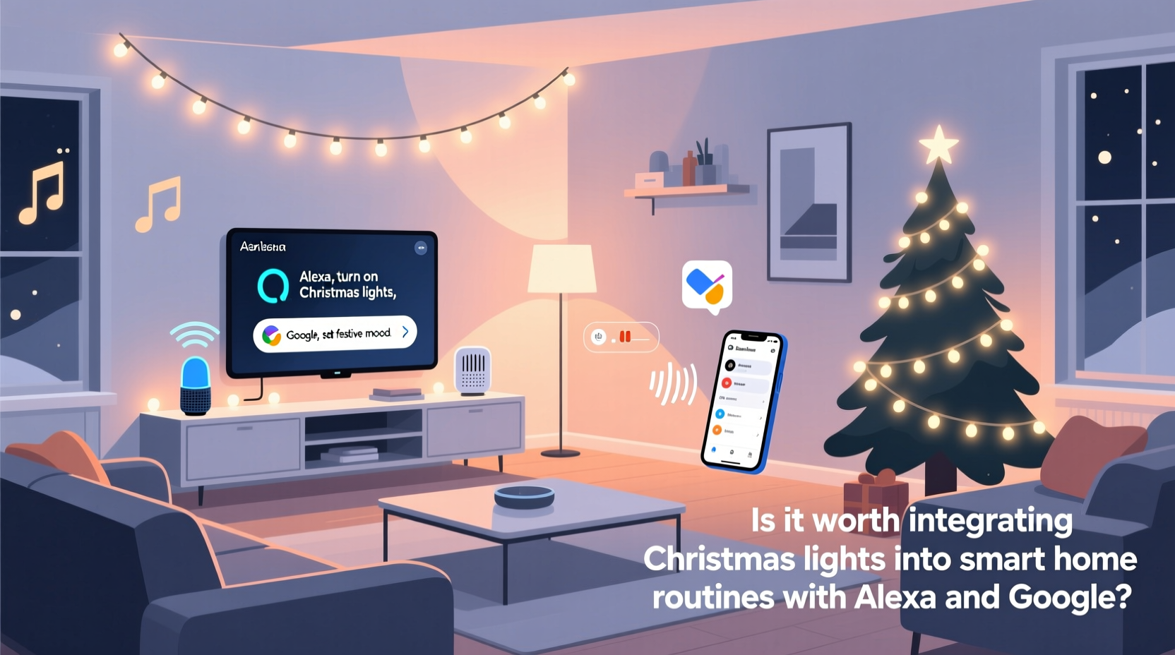 is it worth integrating christmas lights into smart home routines with alexa and google