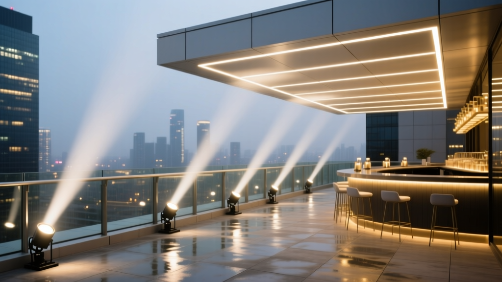 Wind-Load Tested IP67 Rooftop Bar Lighting