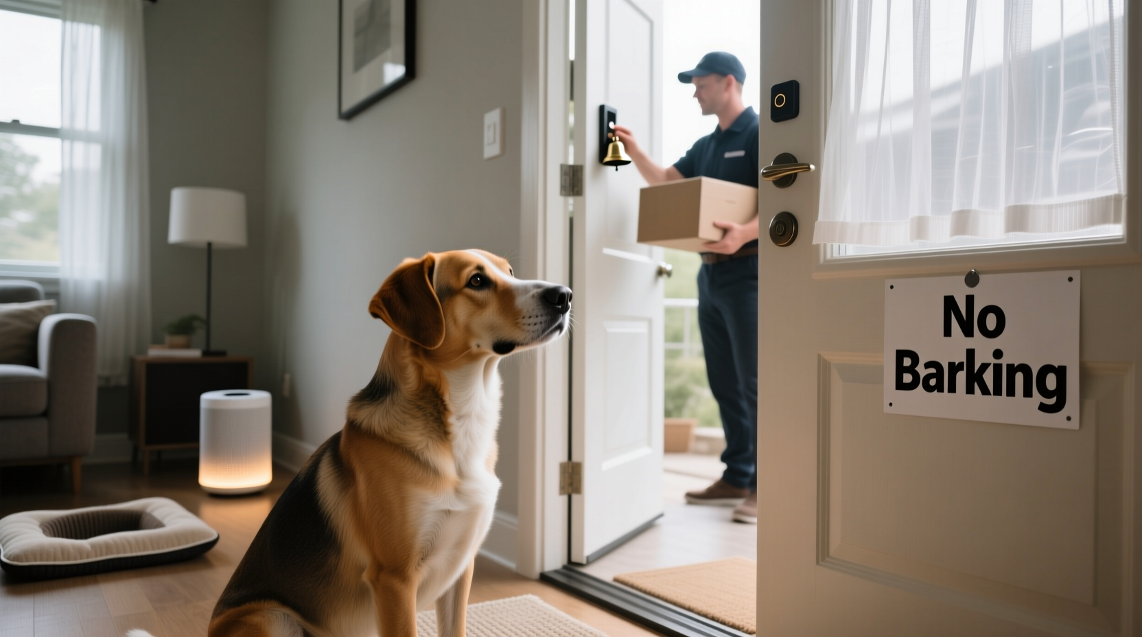 how to stop your dog from barking at the doorbell without training