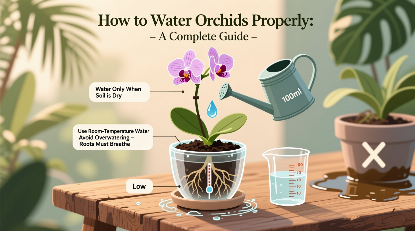 How To Water Orchids Properly