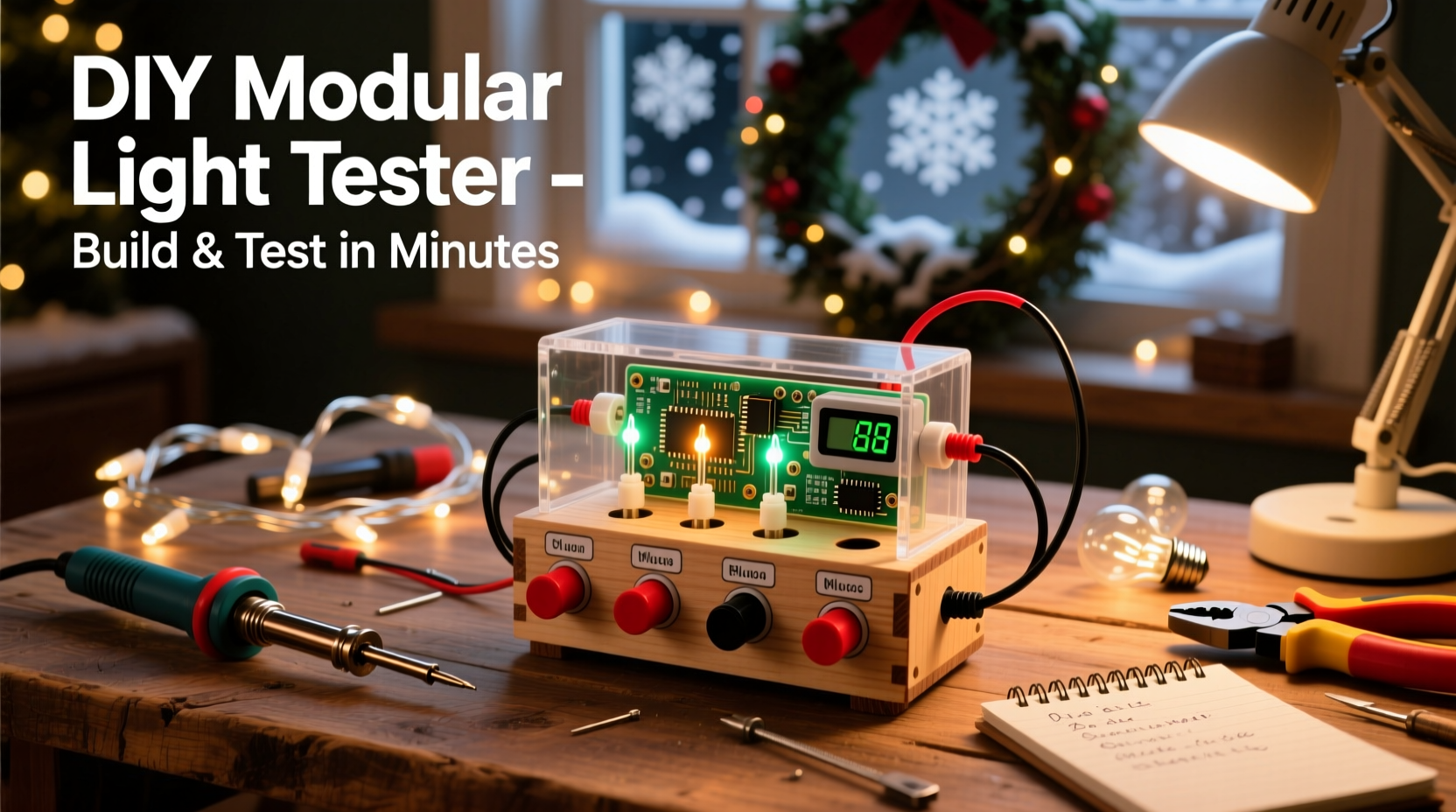 how to make your own modular christmas light tester at home