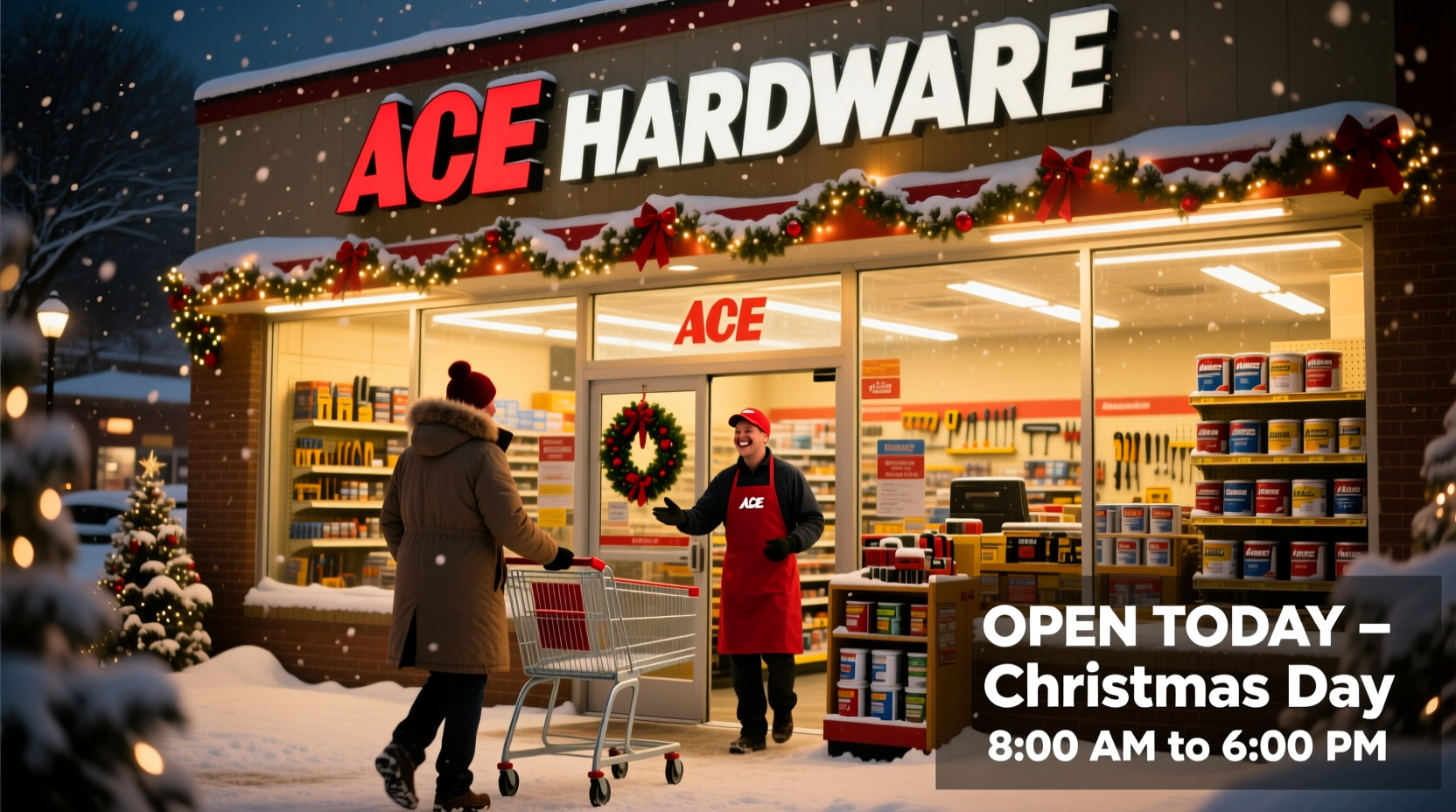 is ace hardware open on christmas