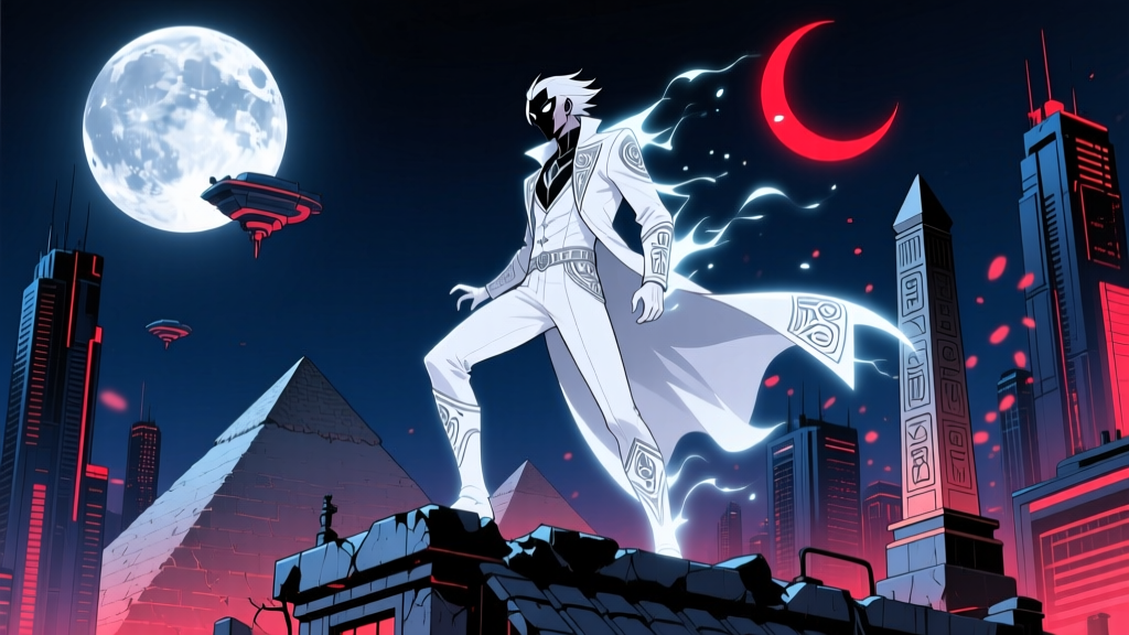 Mr. Knight PNG: The White-Suited Phantom of Marvel's Moon Knight Universe
