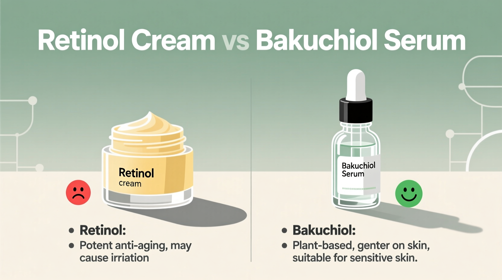 retinol cream vs bakuchiol serum which anti aging option is gentler