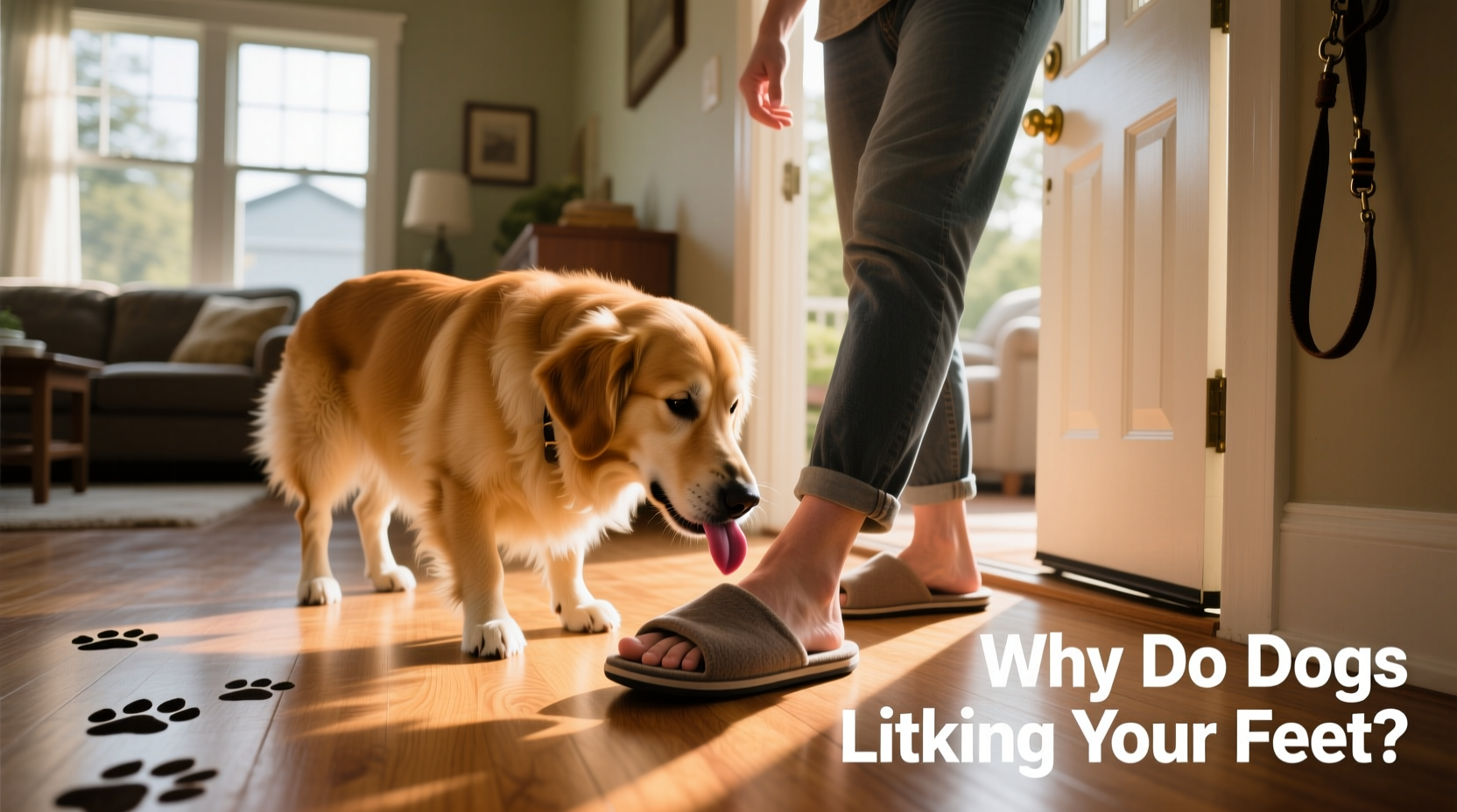 why does my dog lick my feet when i get home behavior explained