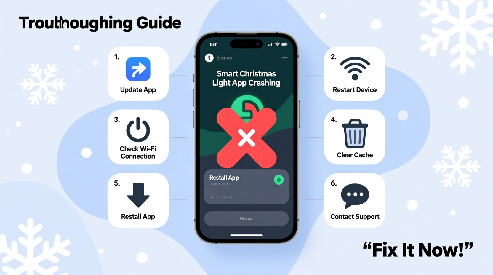 why does my smart christmas light app keep crashing fixes