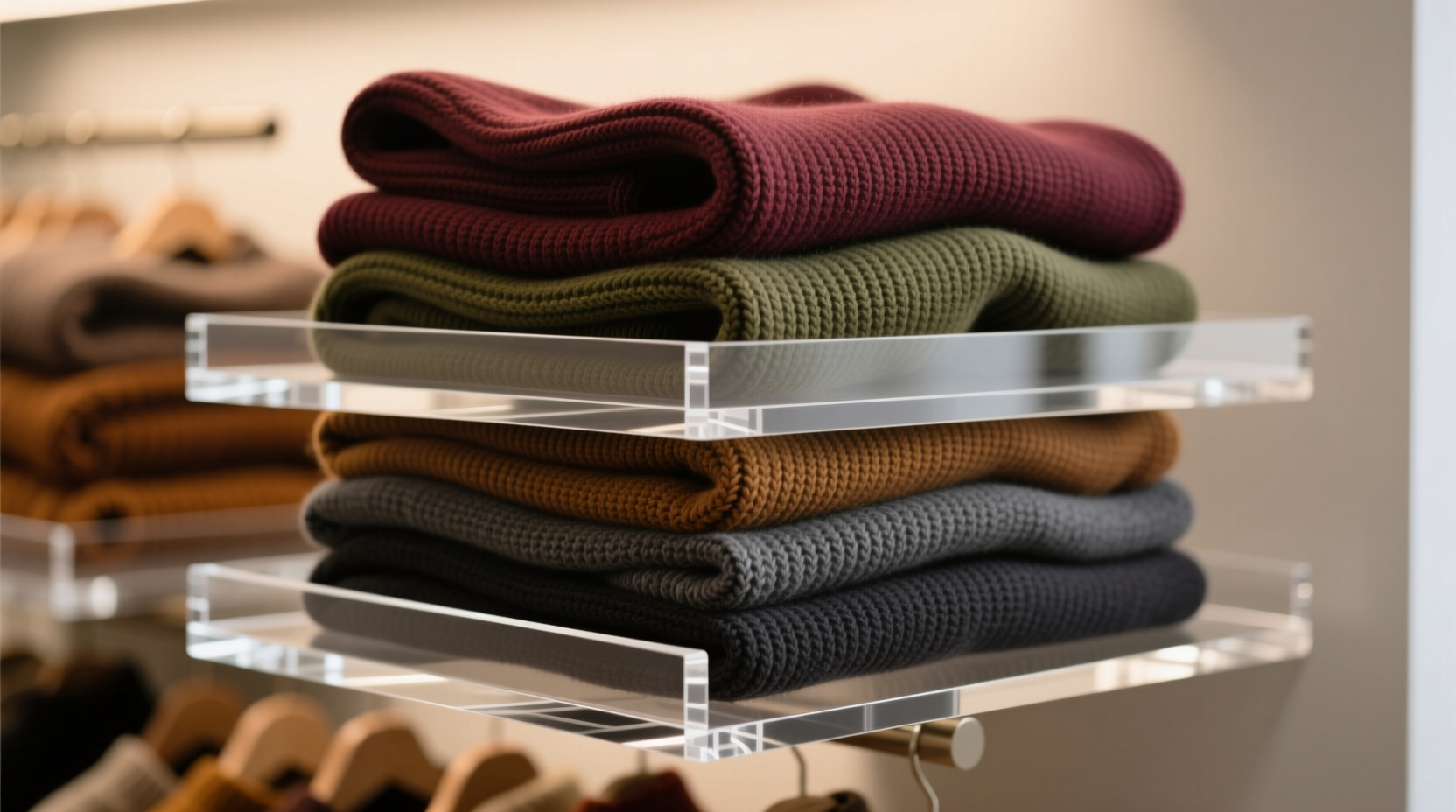 acrylic vs foldable wire risers for sweaters