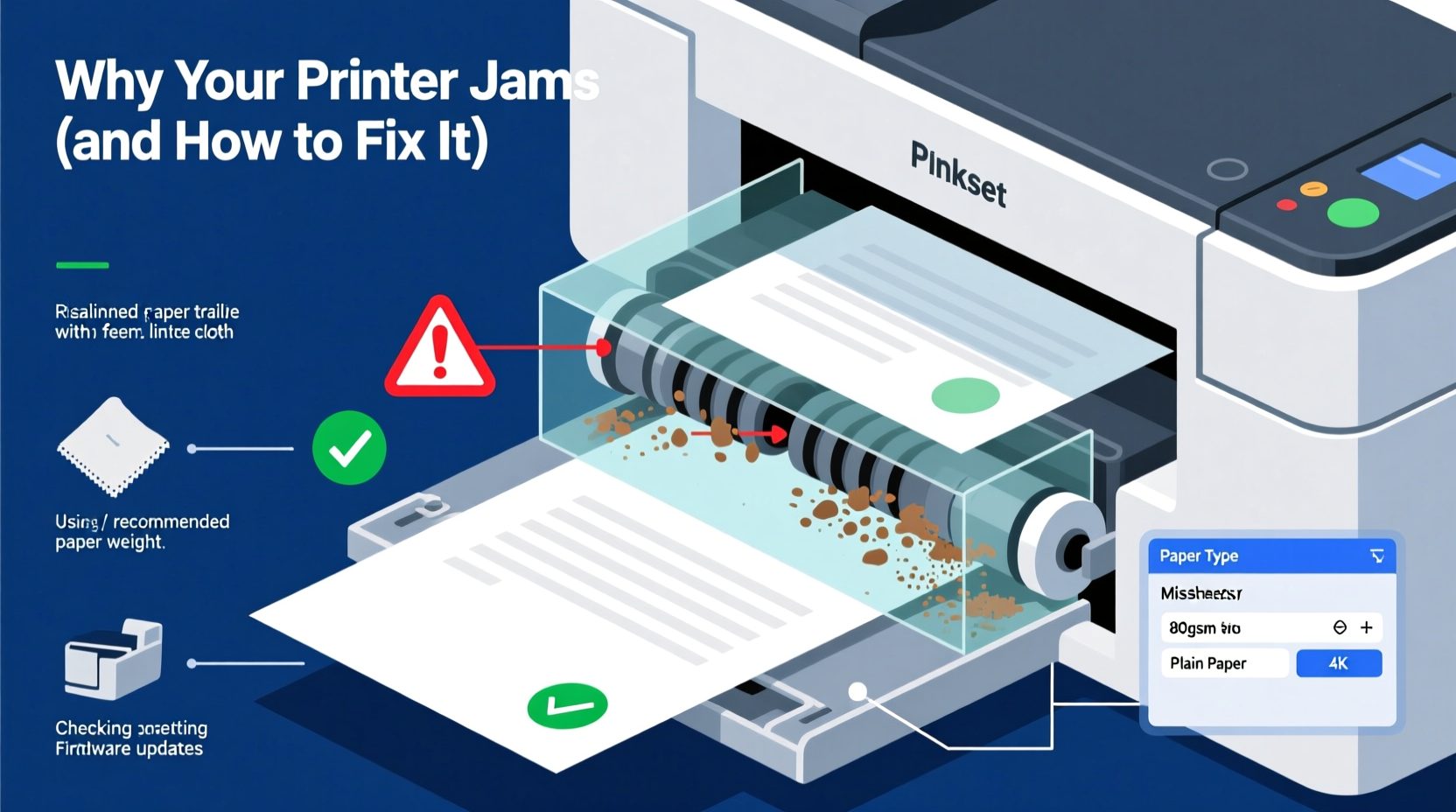 why does my printer keep jamming with new paper and how to avoid future issues
