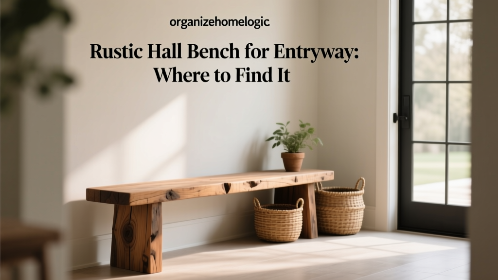 Rustic Hall Bench for Entryway: Where to Find It