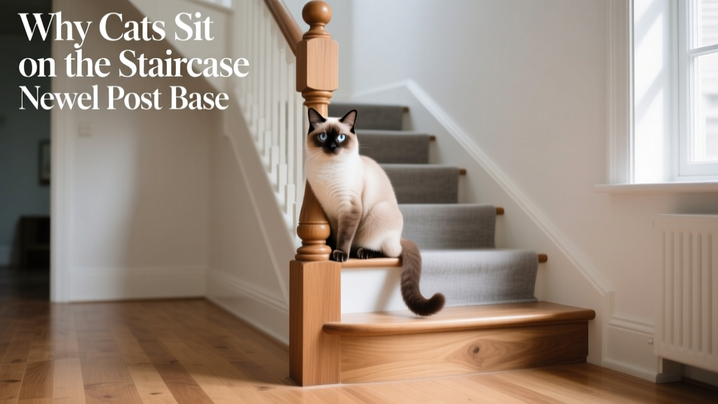 Why Cats Sit on the Staircase Newel Post Base