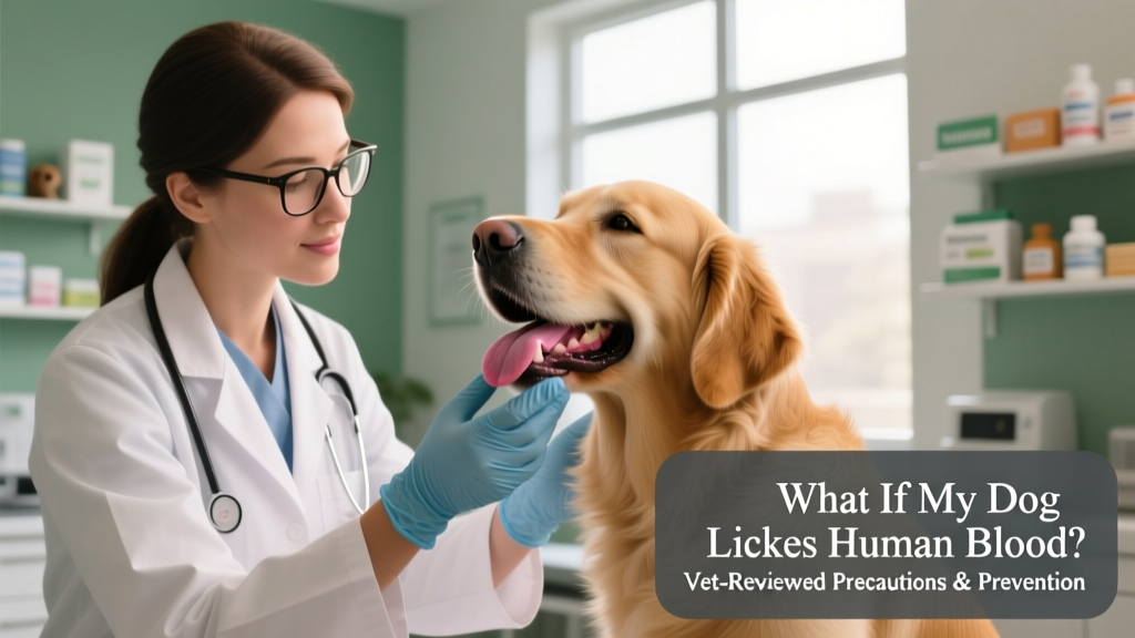 Veterinarian examining a dog’s mouth during a routine checkup, using gloves and gentle technique