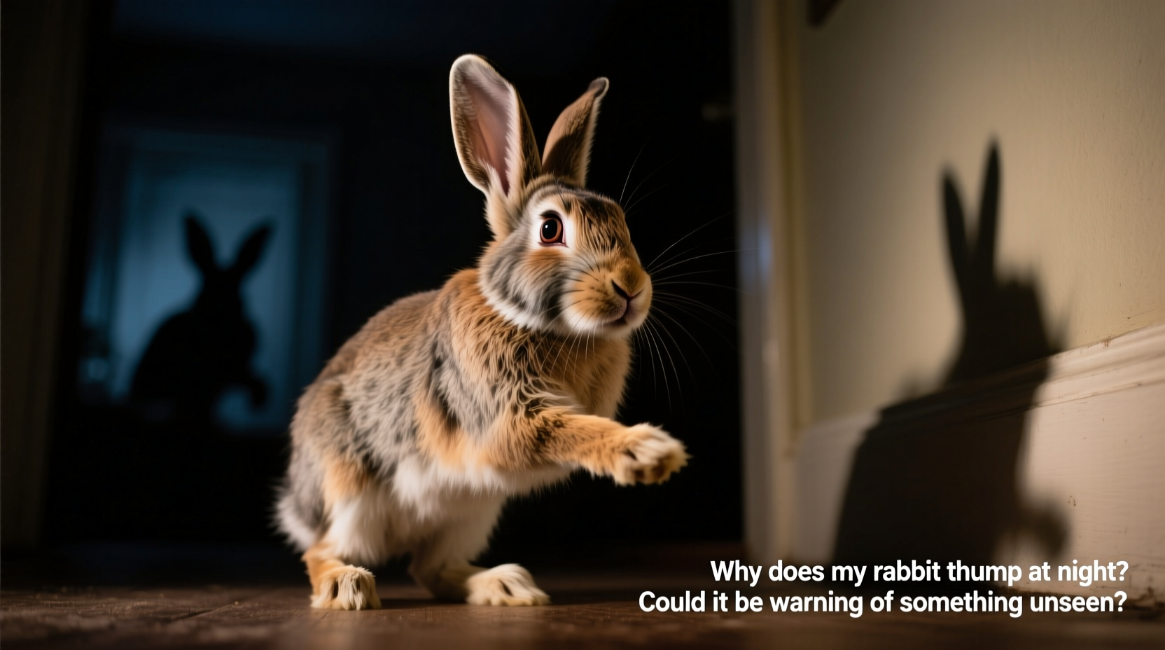why does my rabbit thump at night and could it be warning of something unseen