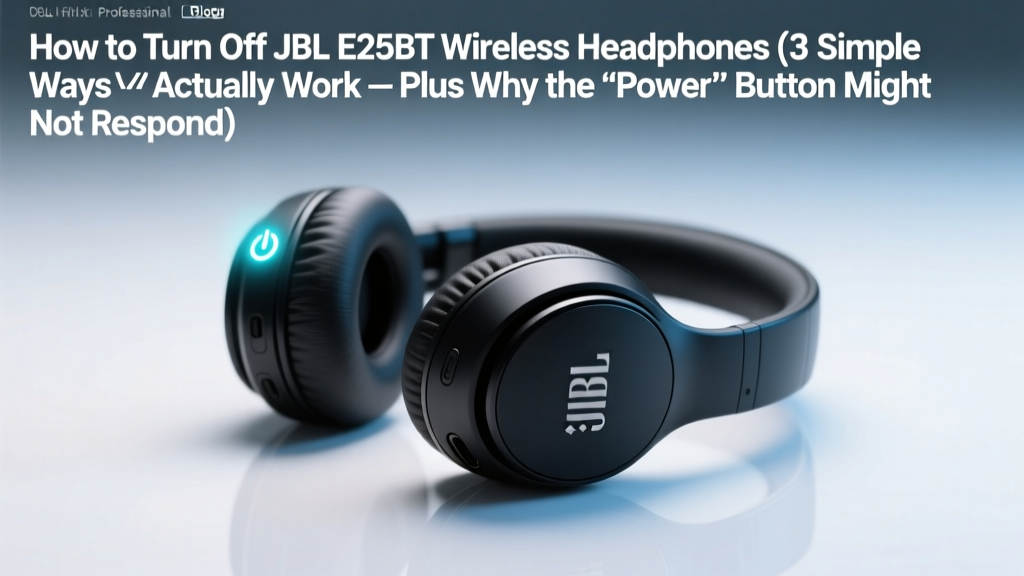 How to Turn Off JBL E25BT Headphones (2026)