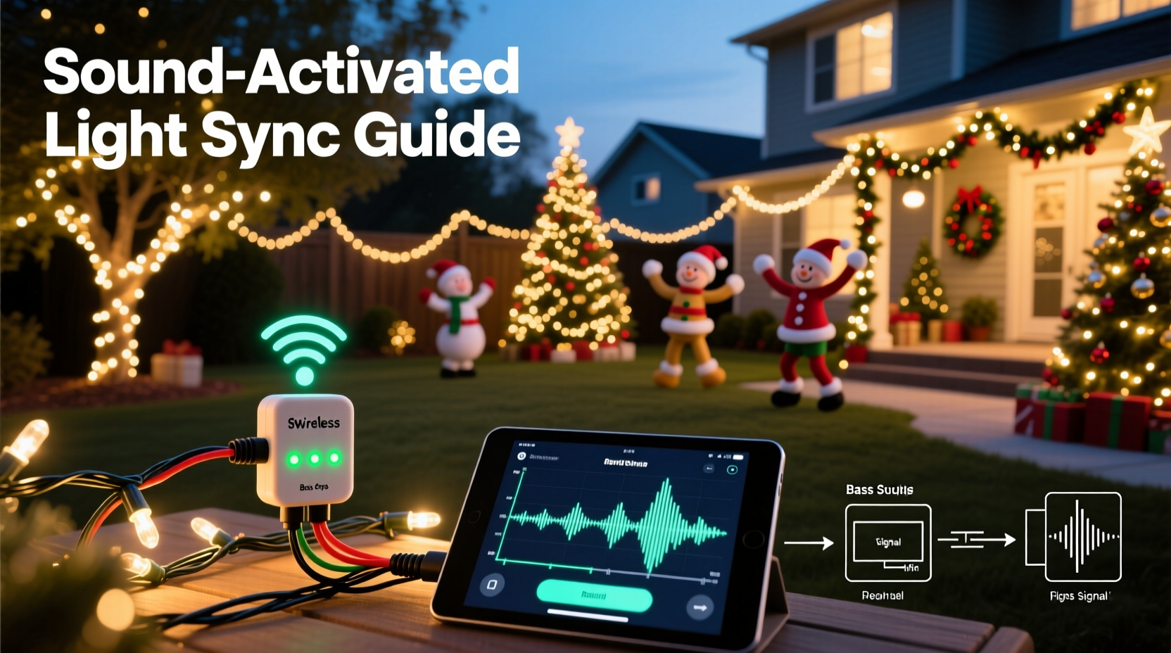 how to add sound activated effects to your christmas light show