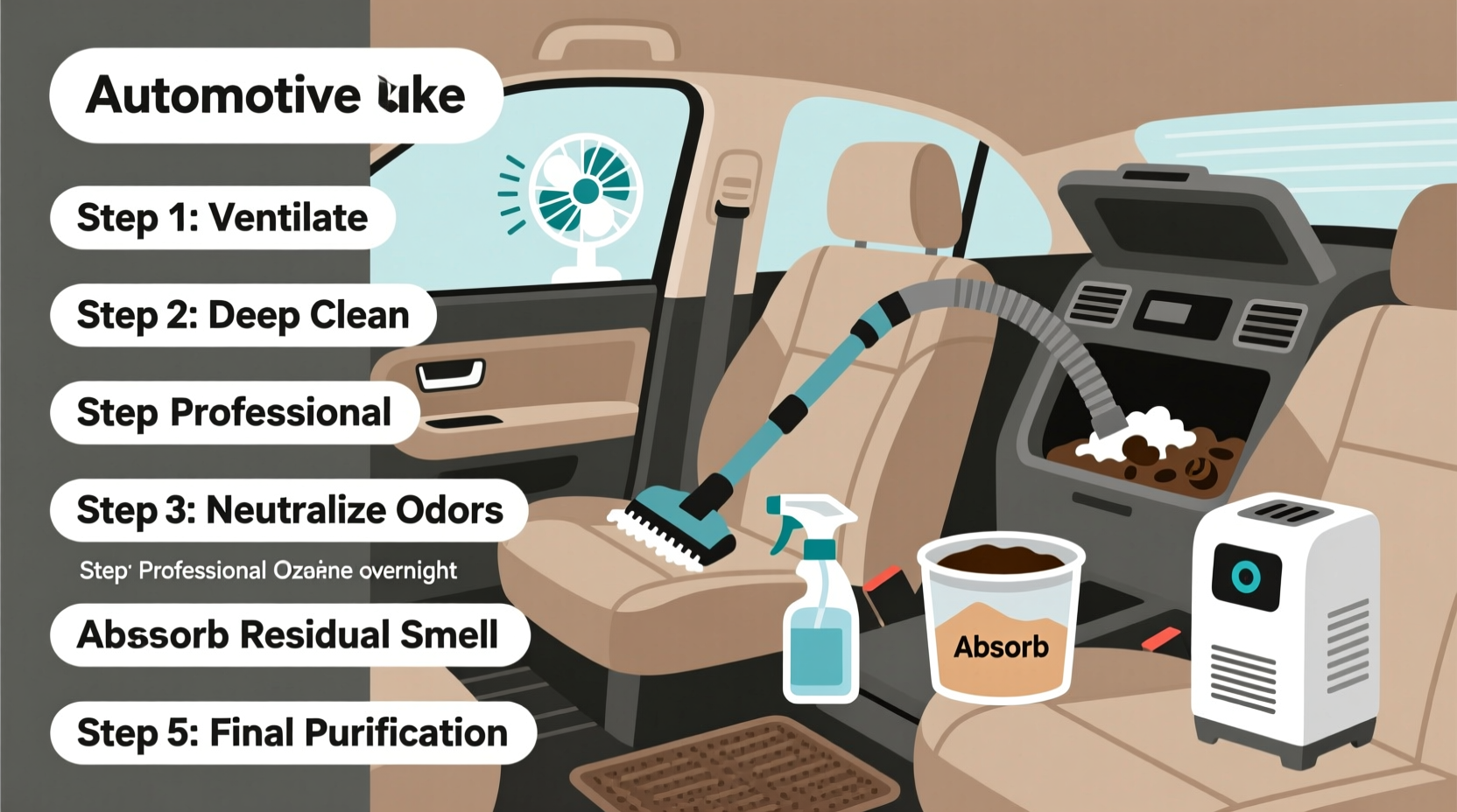 how to remove the smell of smoke in a car
