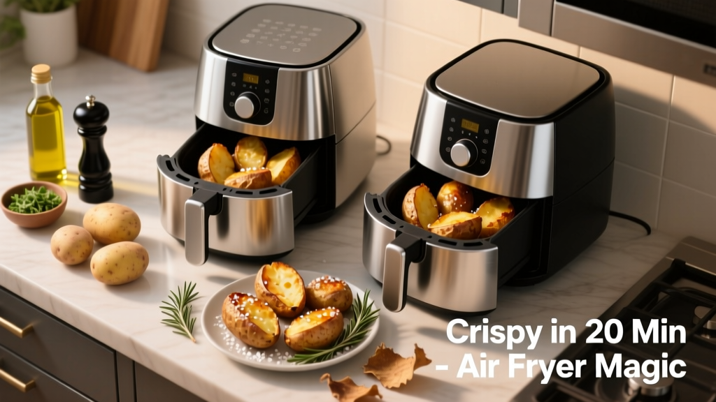 Microwave + Air Fryer Baked Potatoes: Crispy & Fast!