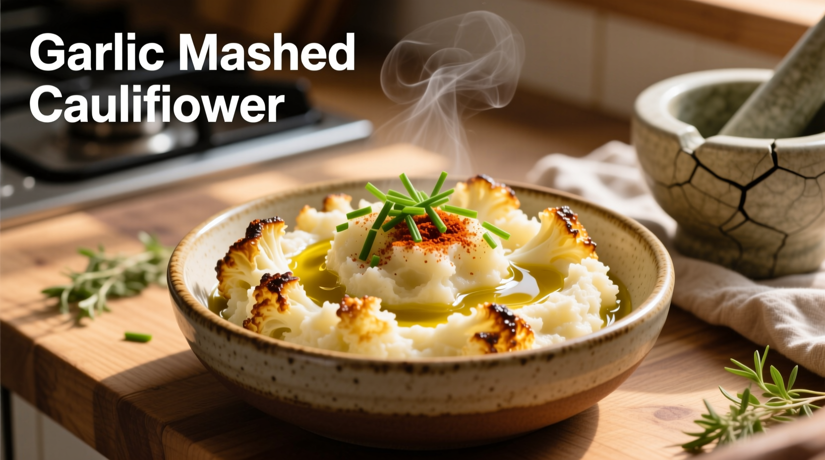 Creamy Garlic Mashed Cauliflower: Healthy Potato Alternative