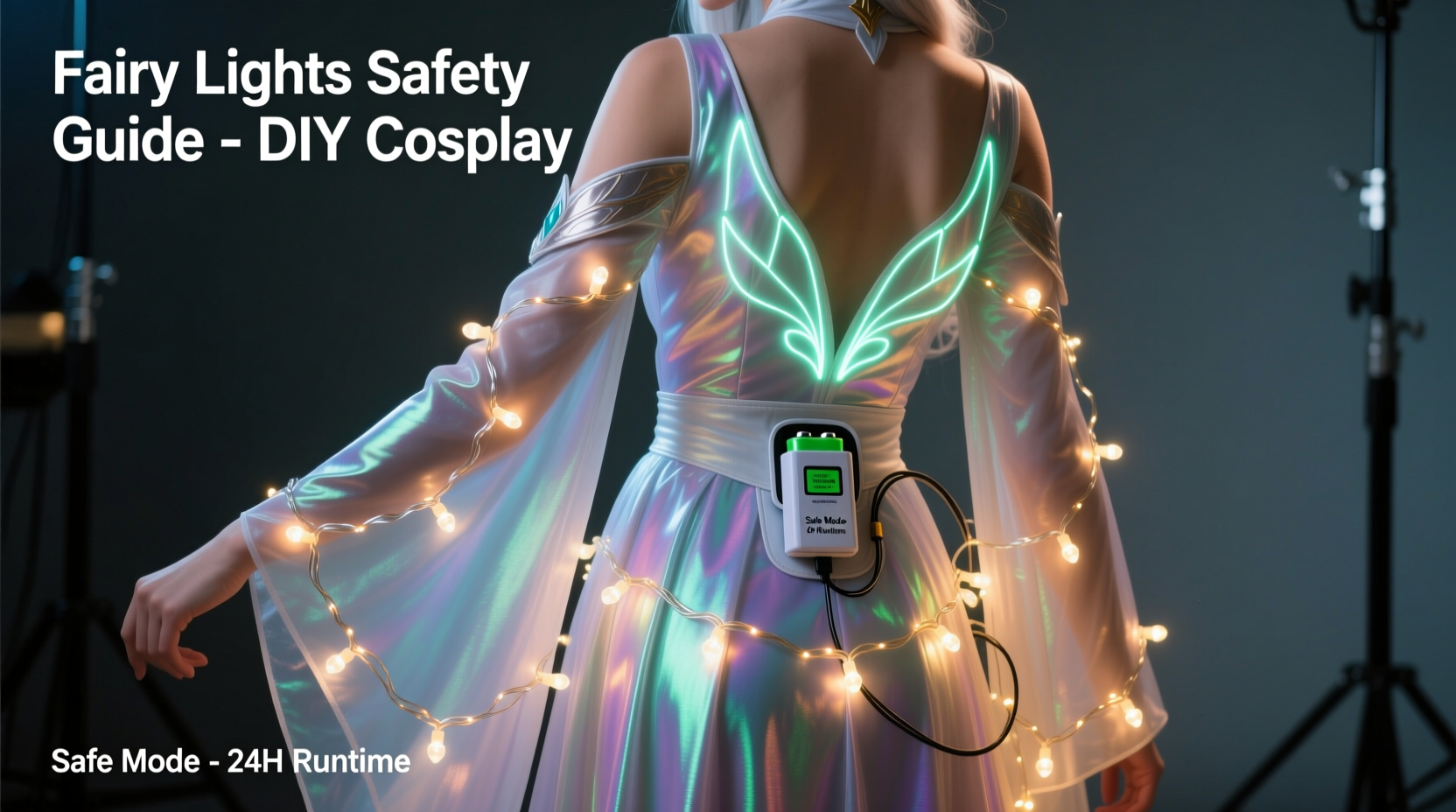 how to add fairy lights to a cosplay costume without overheating