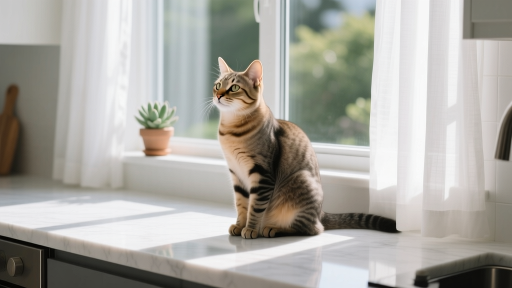 Why Cats Sit on the Kitchen Window Counter