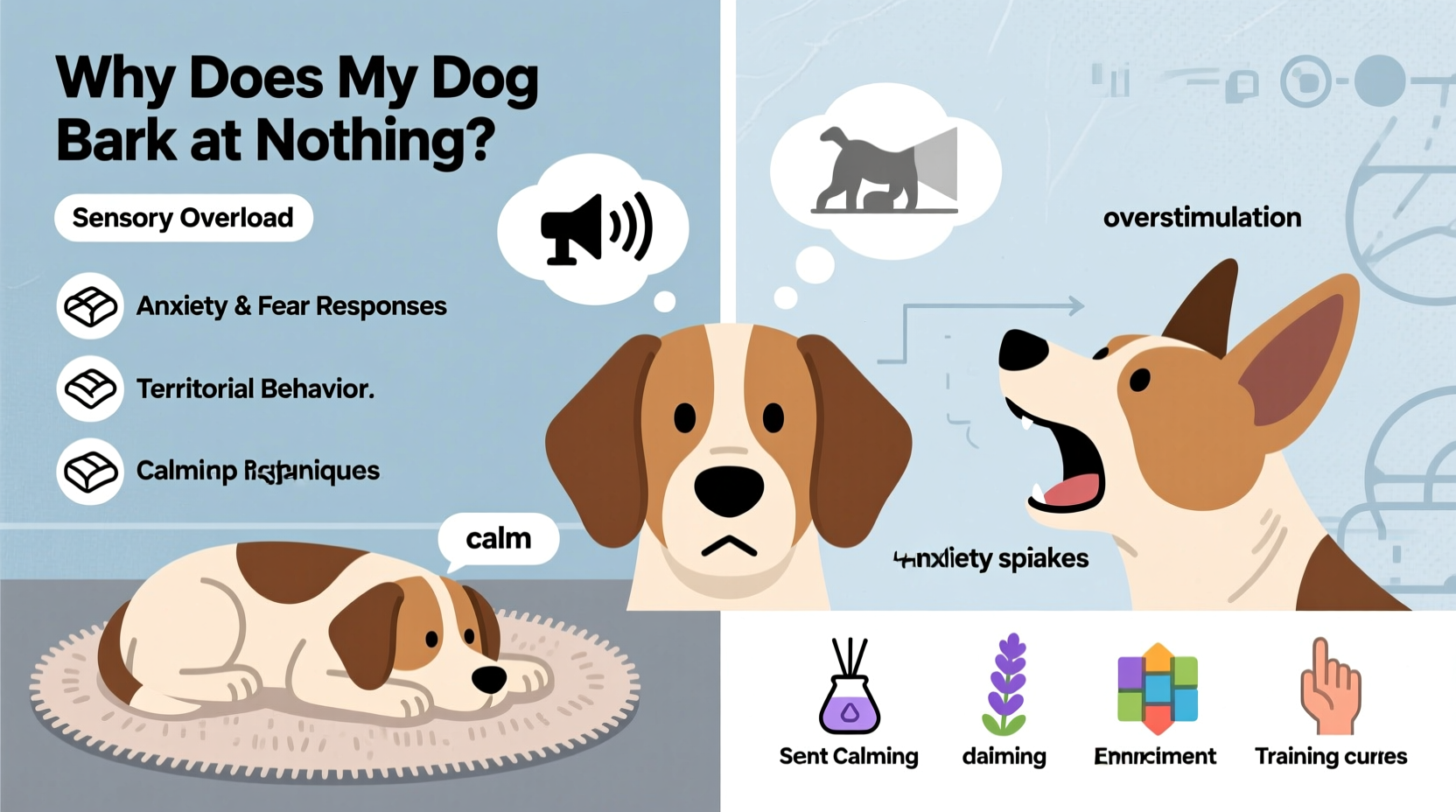 why does my dog bark at nothing behavioral causes and calming techniques