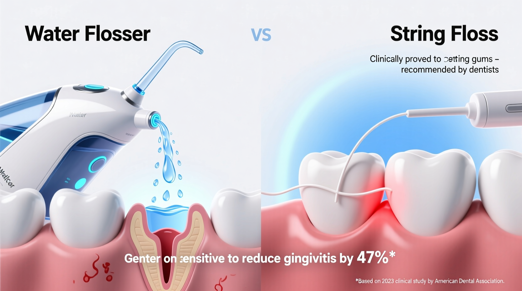 is a water flosser better than string floss for sensitive gums dentist approved