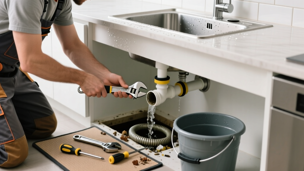 Fixing a Clogged French Drain in the Kitchen