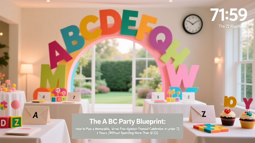 ABC Party Blueprint: Stress-Free, Budget-Friendly Plan
