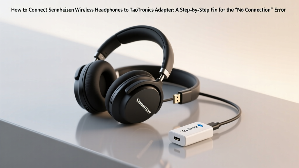 Sennheiser Wireless Headphones to TaoTronics Adapter Fix