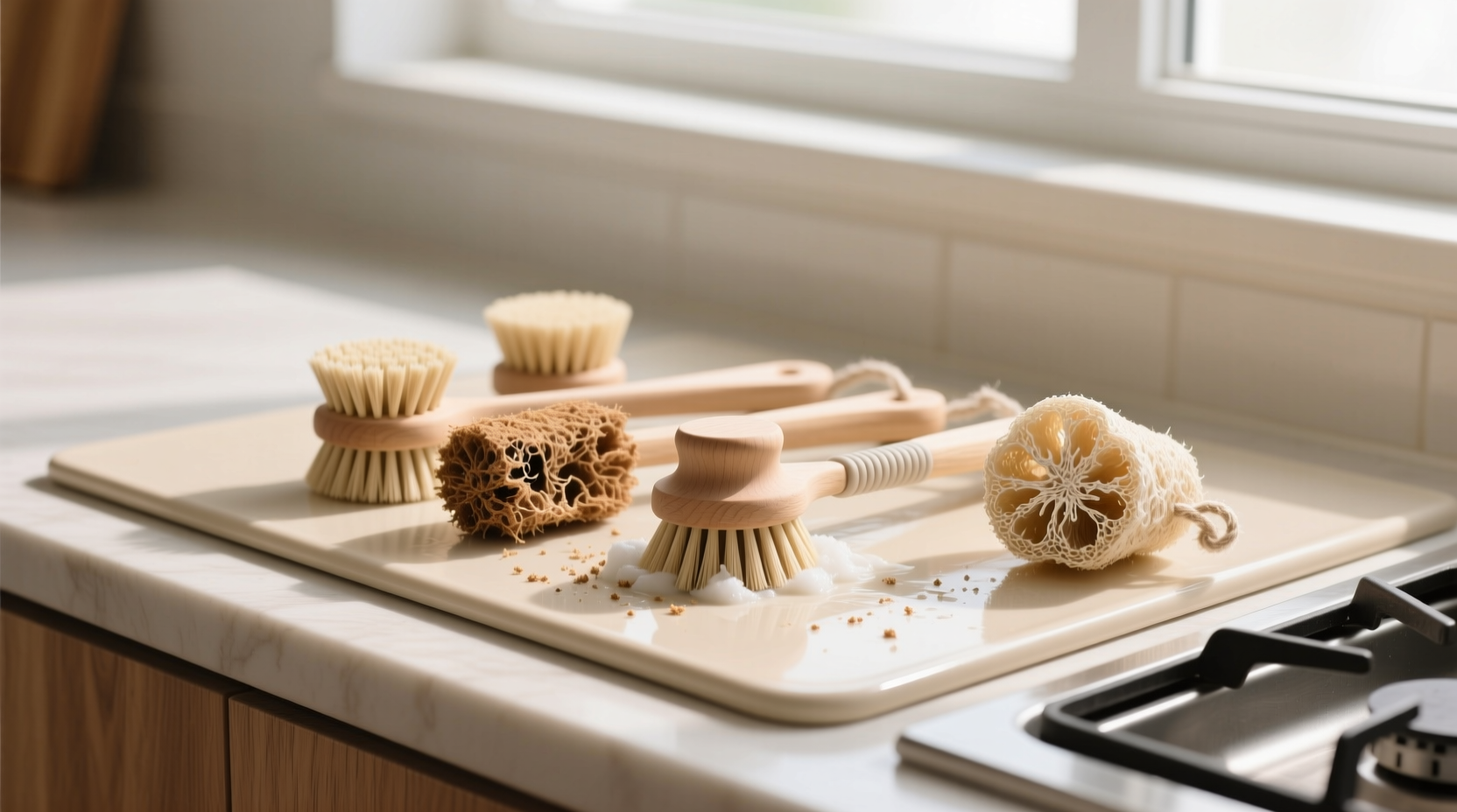 coconut coir vs loofah for ceramic cooktops