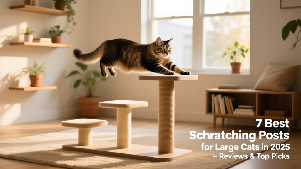 FurPetVo Hi-Lo Cat Scratcher showing all three height positions in a tidy home setting