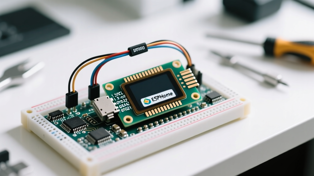ESP32 OLED Display Home Assistant ESPHome Wiring & Code Guide
