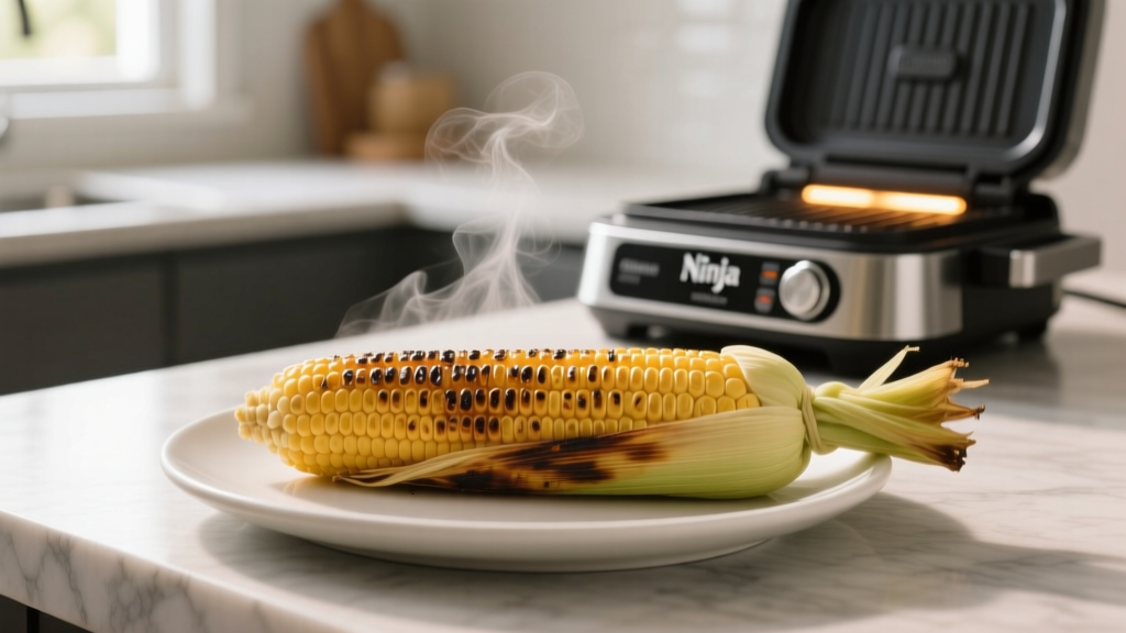 Crispy Juicy Corn on the Cob in a Ninja Grill