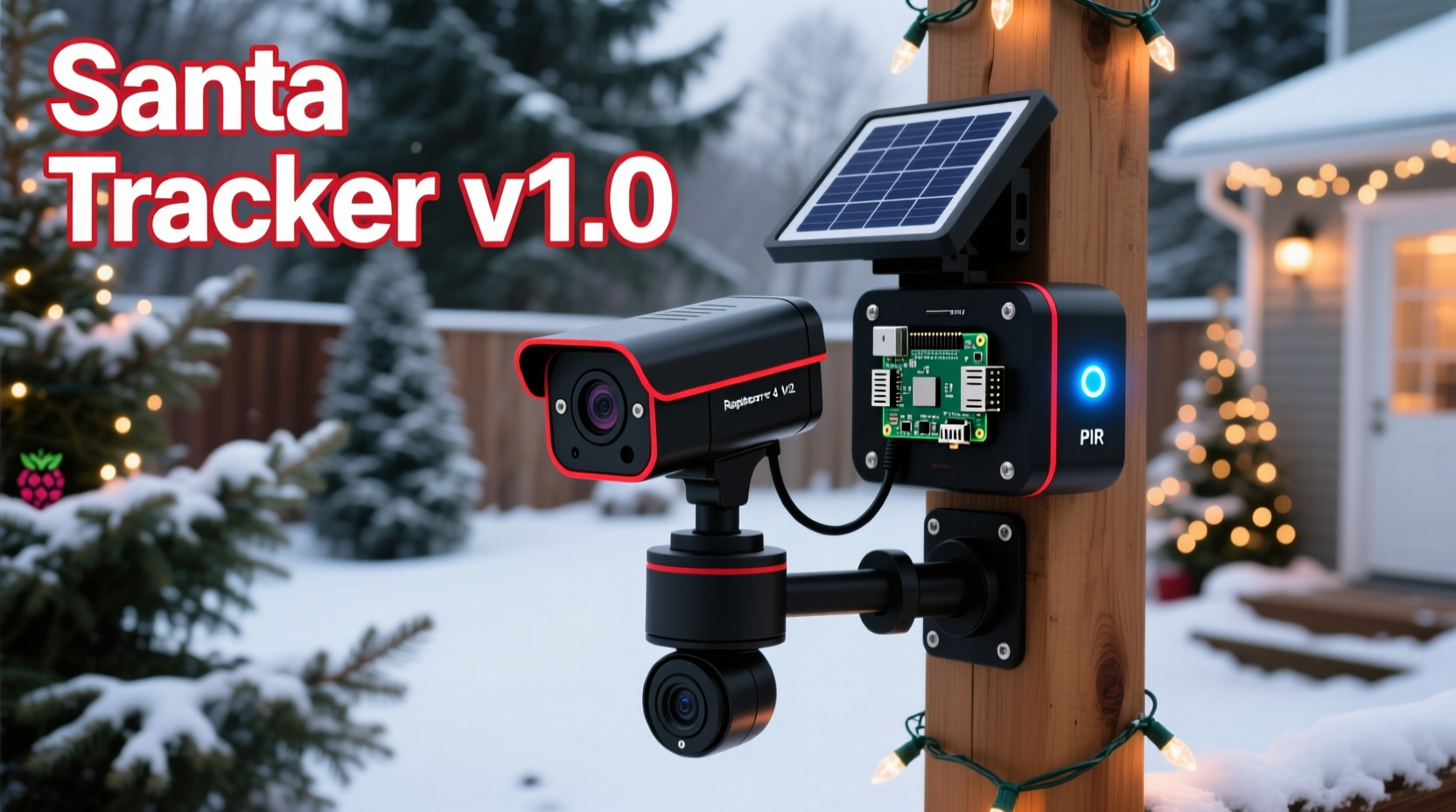 how to make a motion tracking santa cam using raspberry pi and sensors