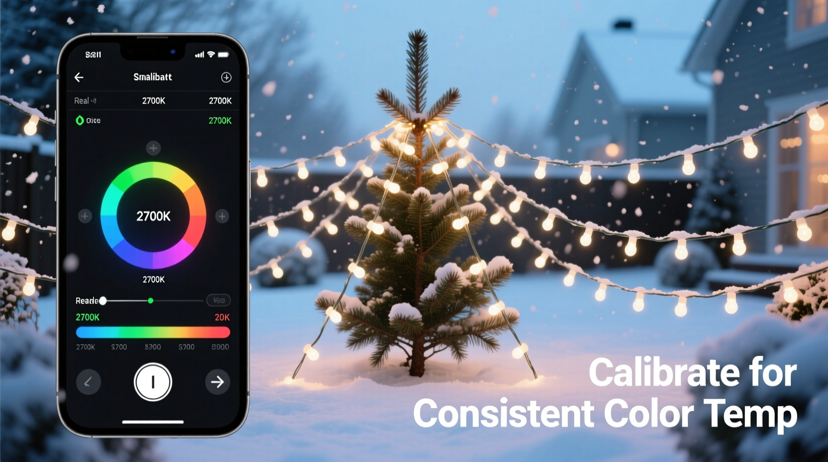 how to calibrate smart christmas lights for consistent color temperature across multiple strands