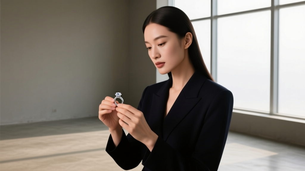 Jeweler's loupe examining the pavilion facets of a pear-cut Sky blue topaz gemstone revealing crisp light return and high clarity