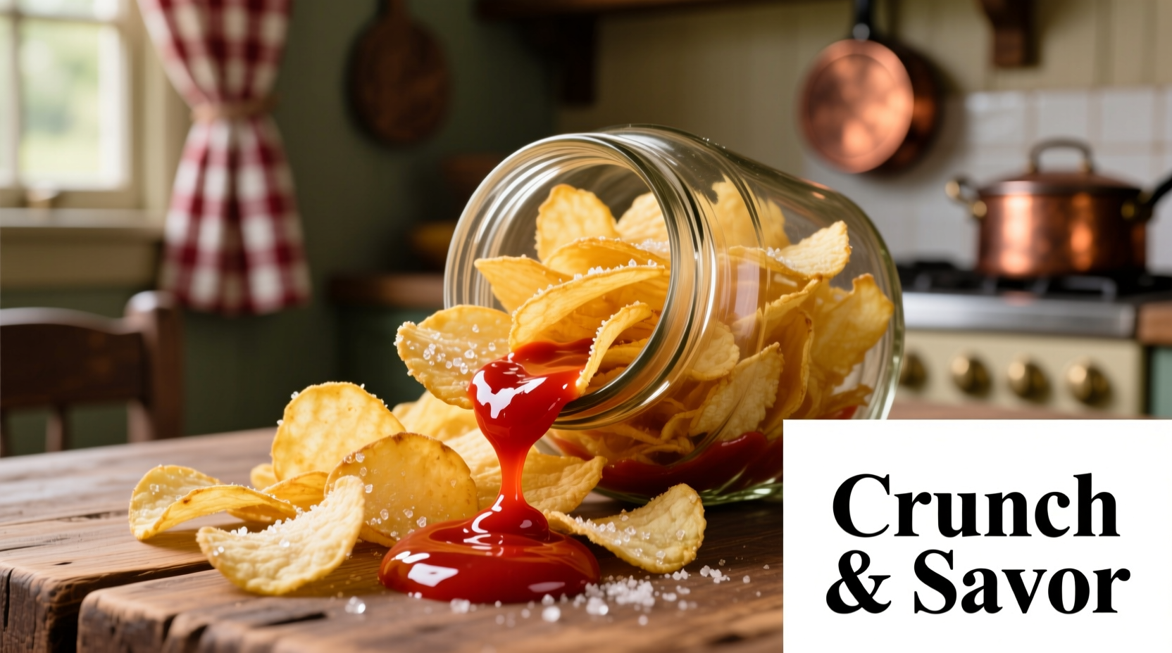 potato chips and ketchup