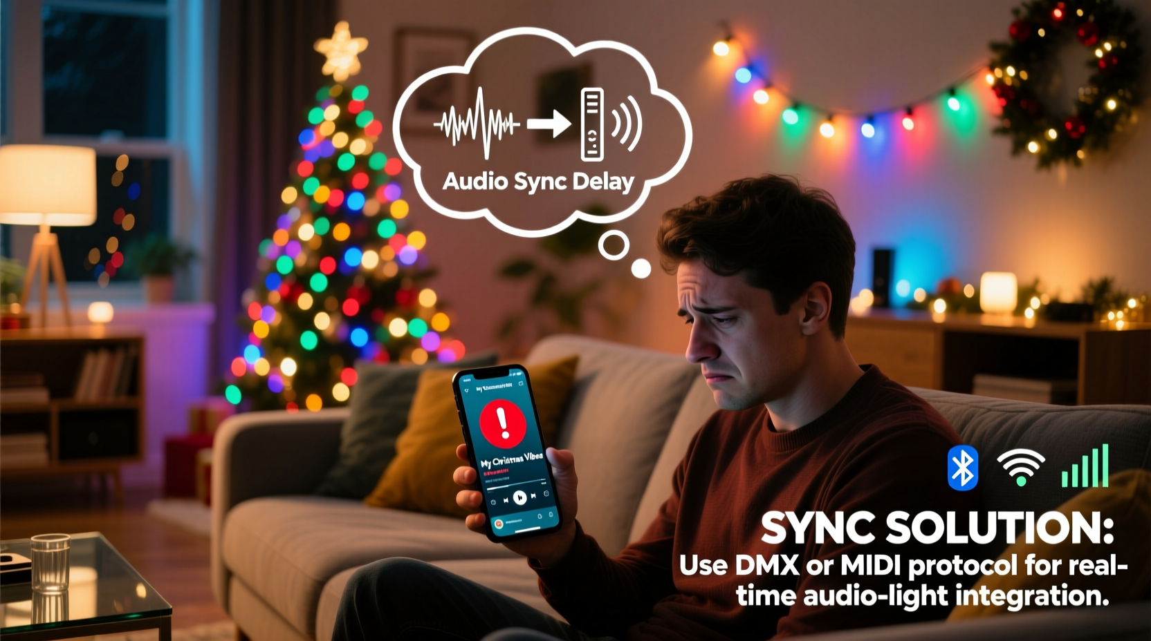 why does my christmas playlist glitch during light shows and how to sync it