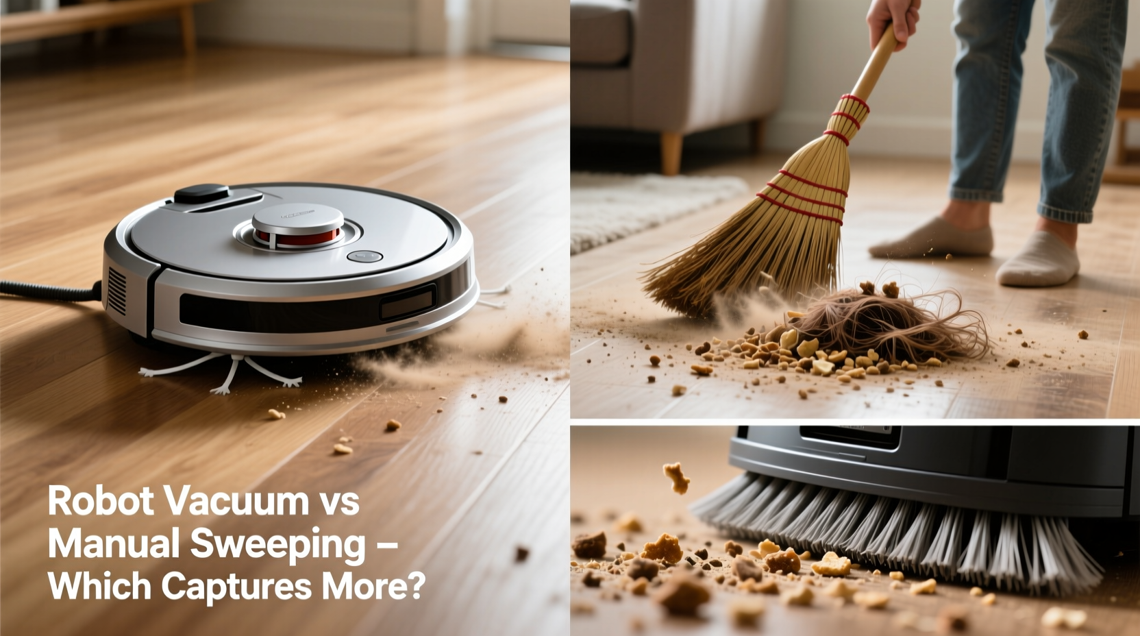 robot vacuum vs manual sweeping which truly captures more dust and debris