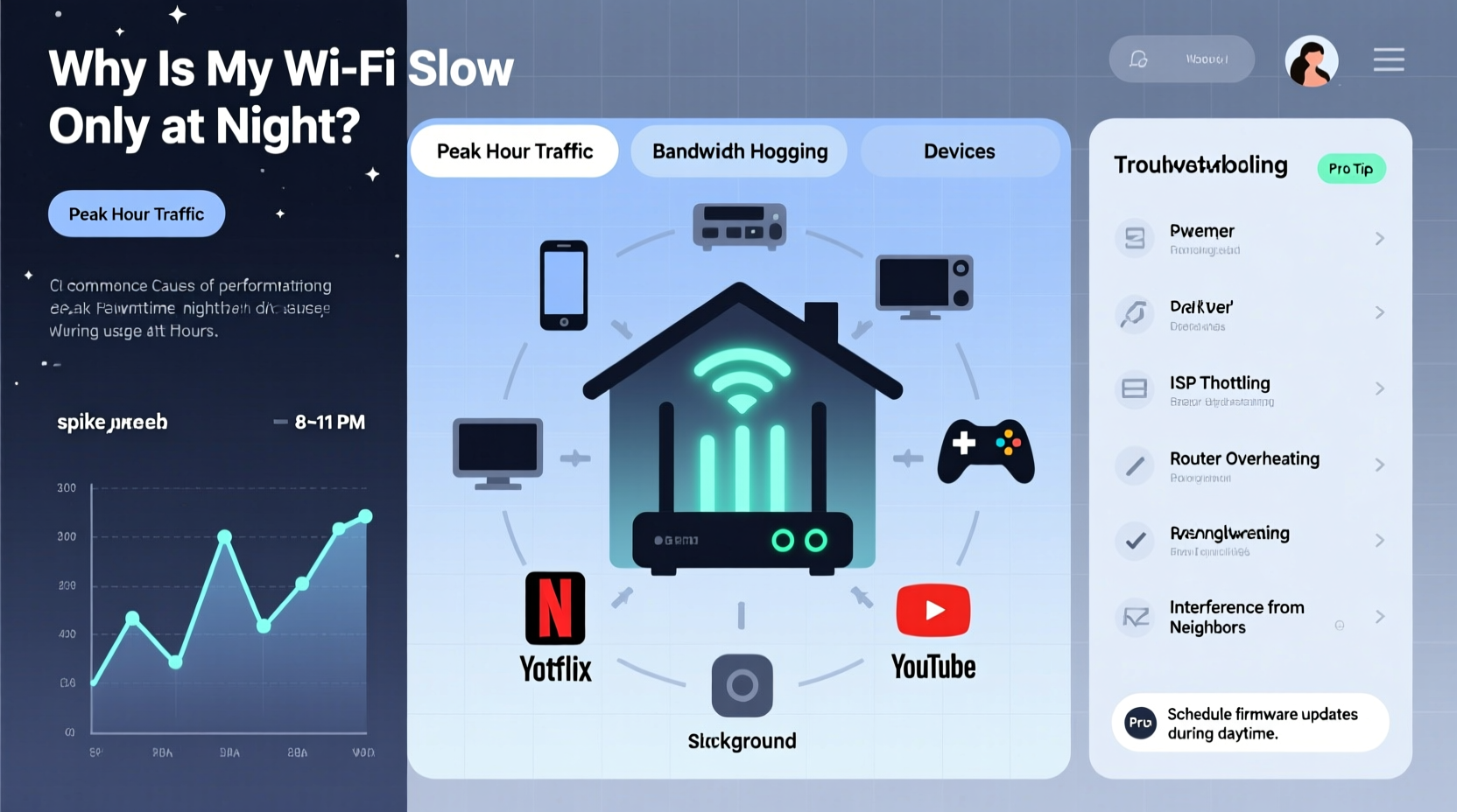 why is my wifi slow only at night troubleshooting tips for peak hours