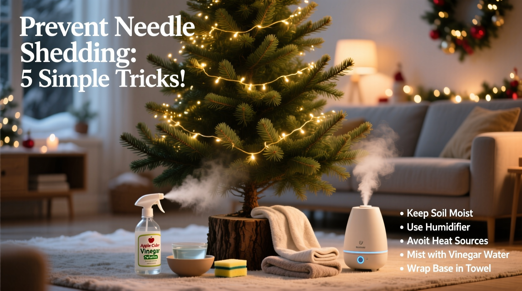 how to prevent christmas tree needle shedding with simple household tricks