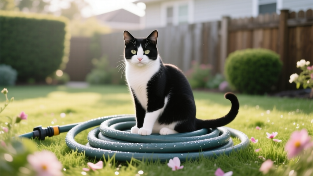 Why Cats Sit on the Garden Hose Coil