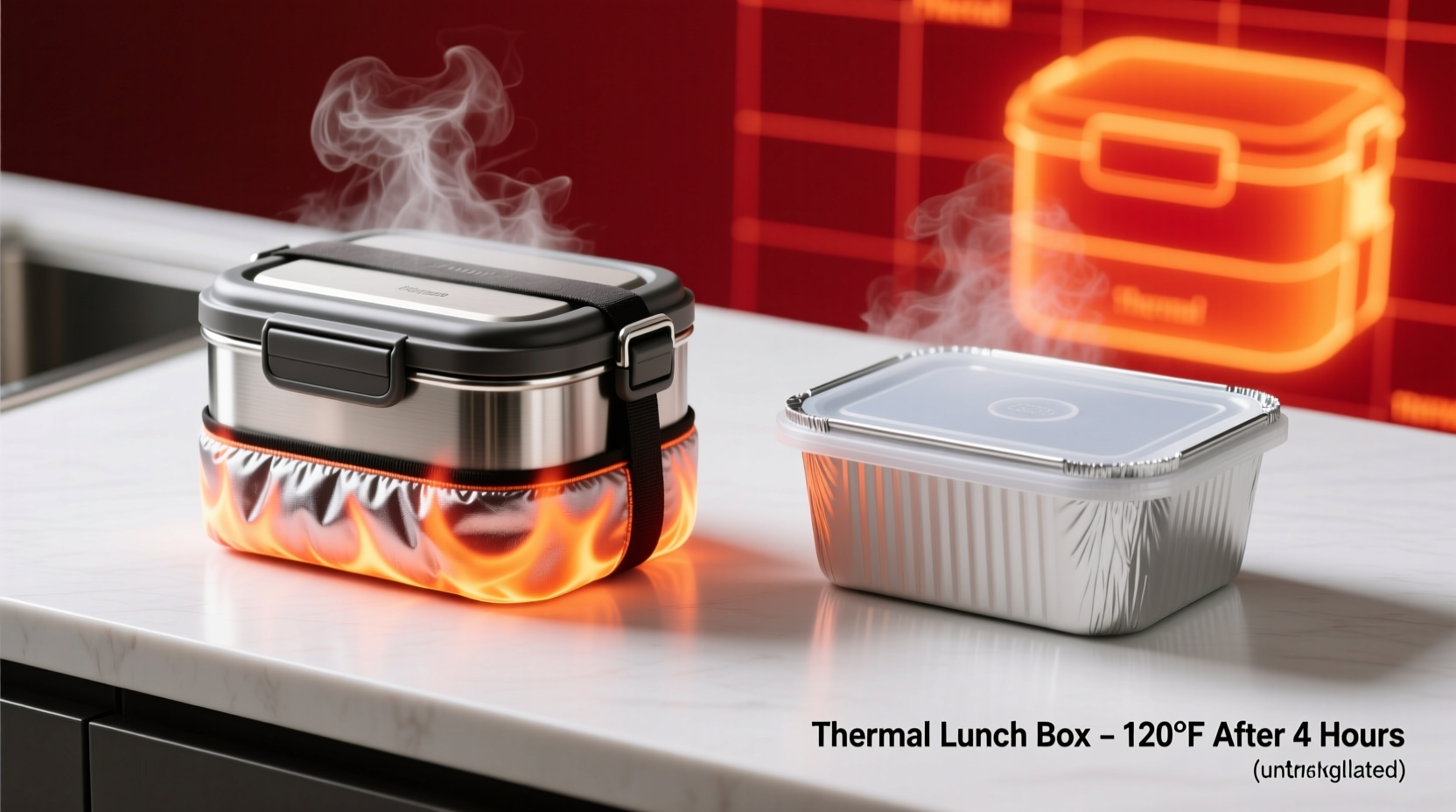 thermal lunch boxes vs regular containers which keeps food hotter longer