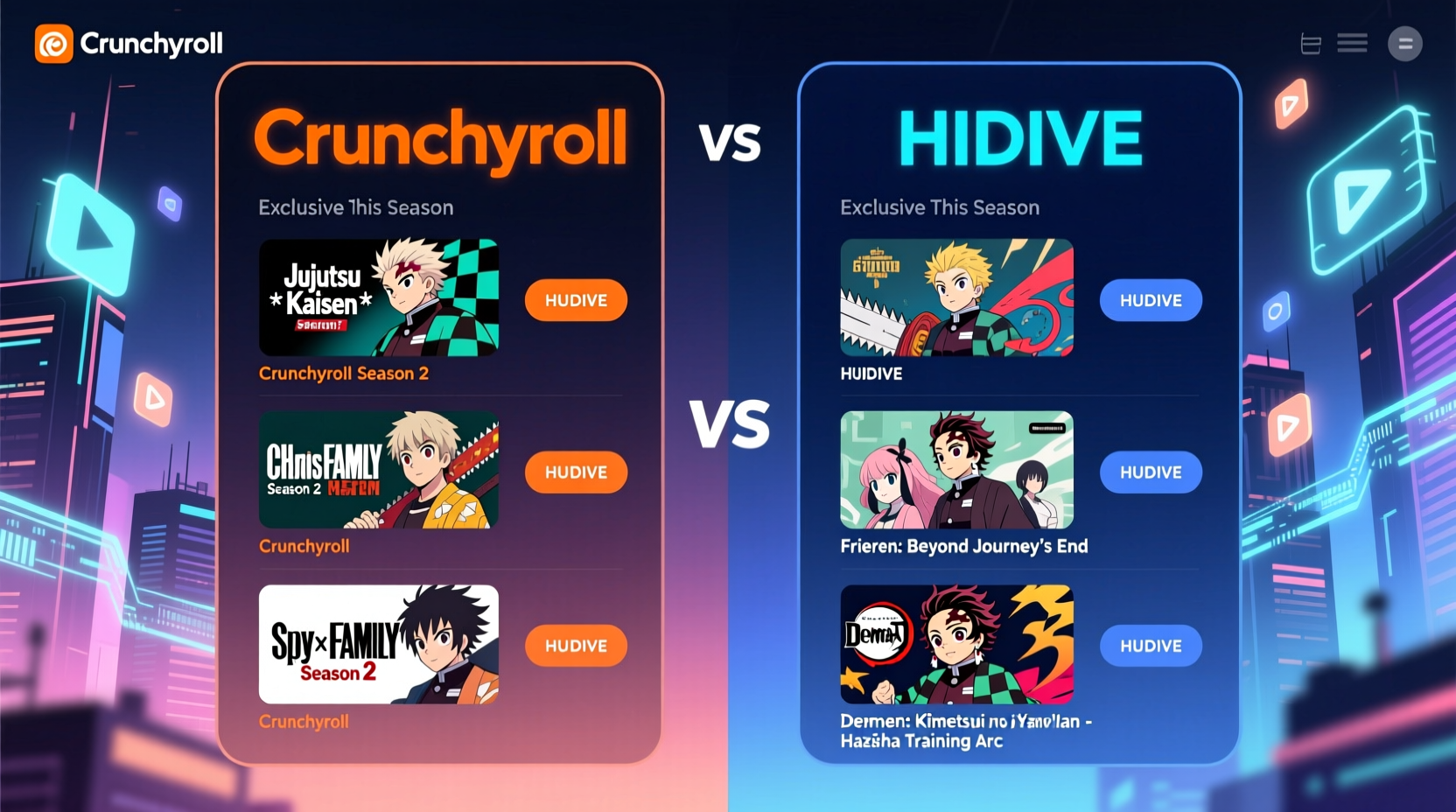crunchyroll vs hidive which streaming service has better exclusives this season